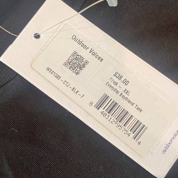 Outdoor Voices Everyday Boyfriend Cropped Tank Black Size XXL - Picture 7 of 7